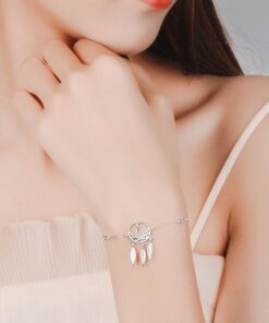 Bracelet attrape rêve en argent fin