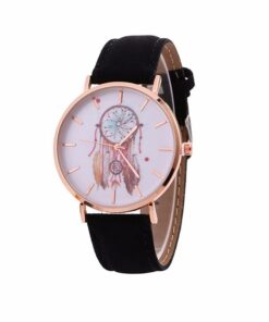 Montre motif attrape rêve noir